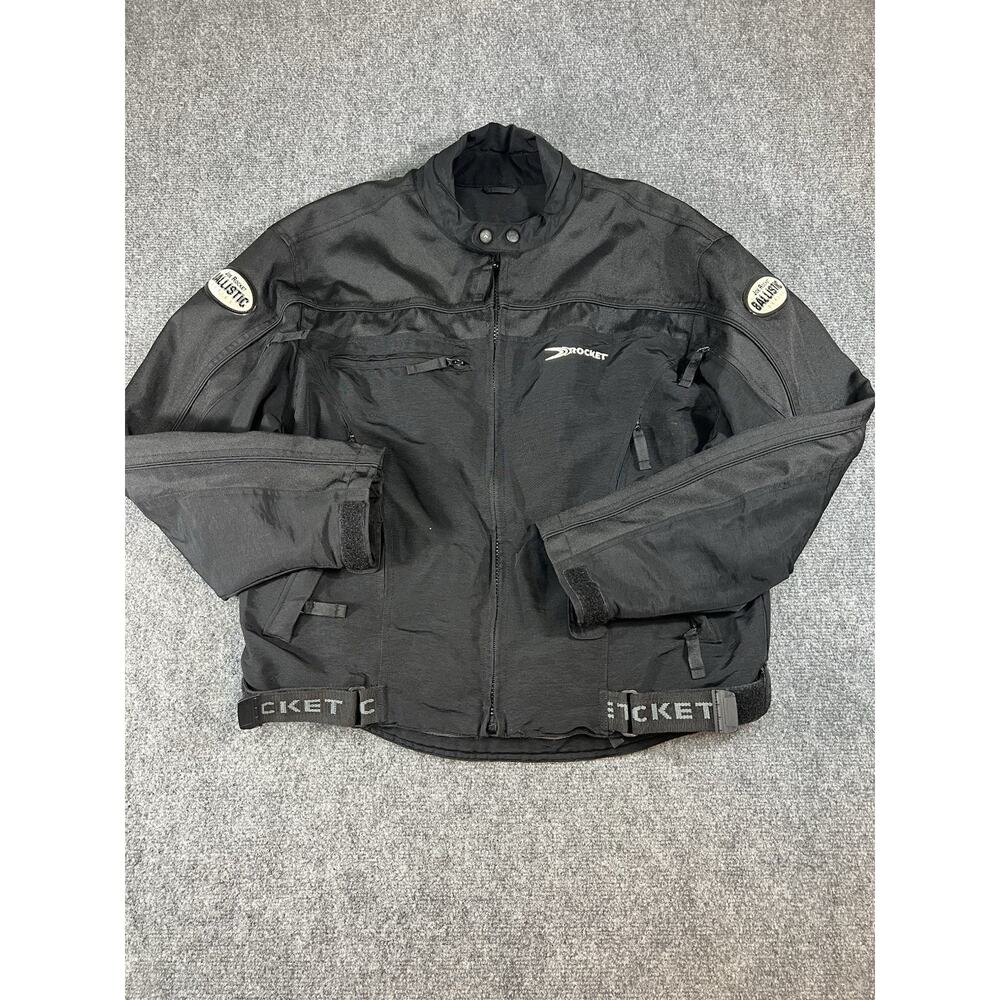 Joe Rocket Ballistic Motorcycle Jacket Black Size L Men’s Made in Korea - Picture 2 of 16